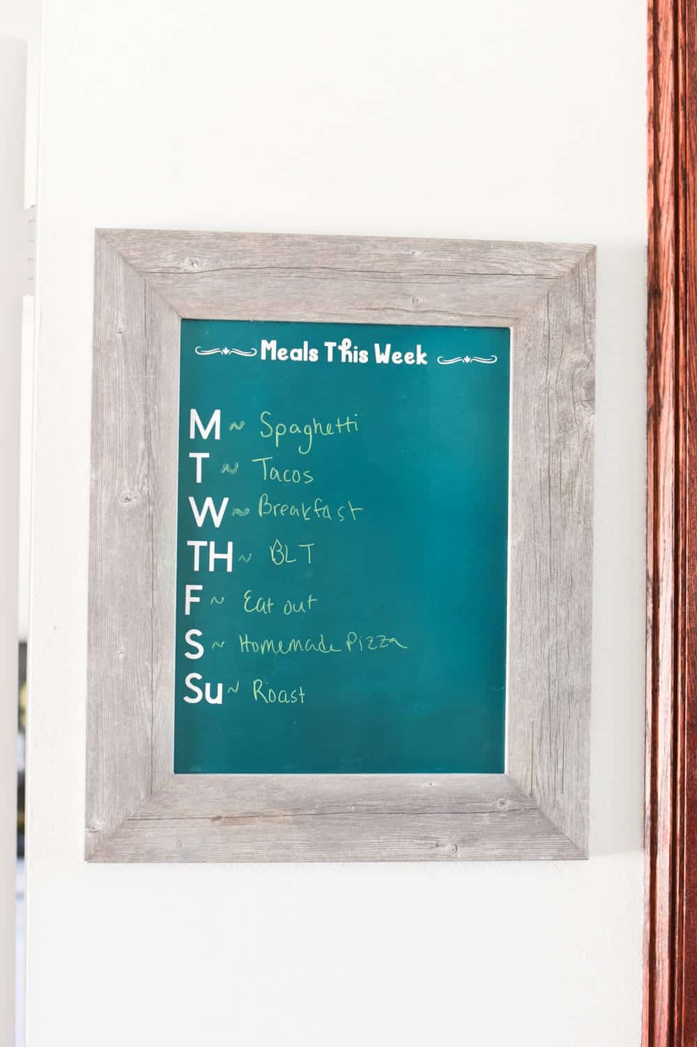 diy dry erase menu board