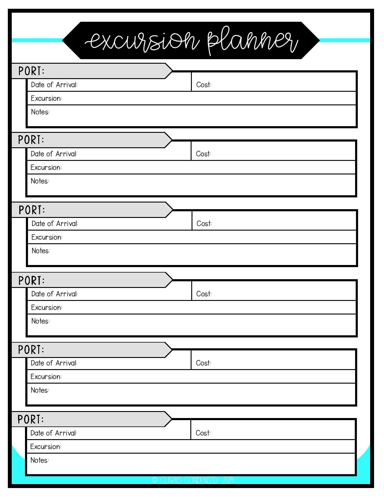 Free Printable Cruise Planner - Printable Word Searches