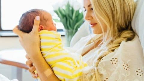 Image for Ivory Eyelet Buttoned Hospital Gown