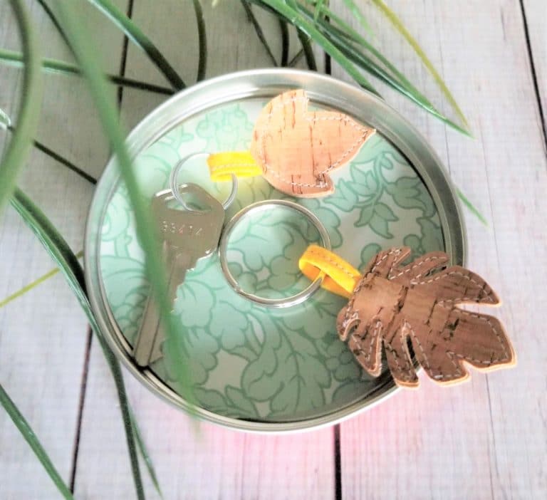 DIY Cork Fabric Keychain Tutorial + Free SVG File 2024 Clarks Condensed