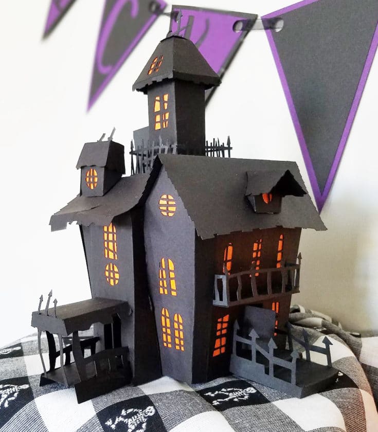 Cricut Made Haunted House for Halloween Clarks Condensed