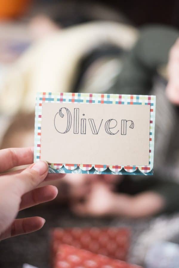 Card named \"Oliver\"