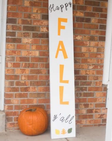 Fall poster on a brick building