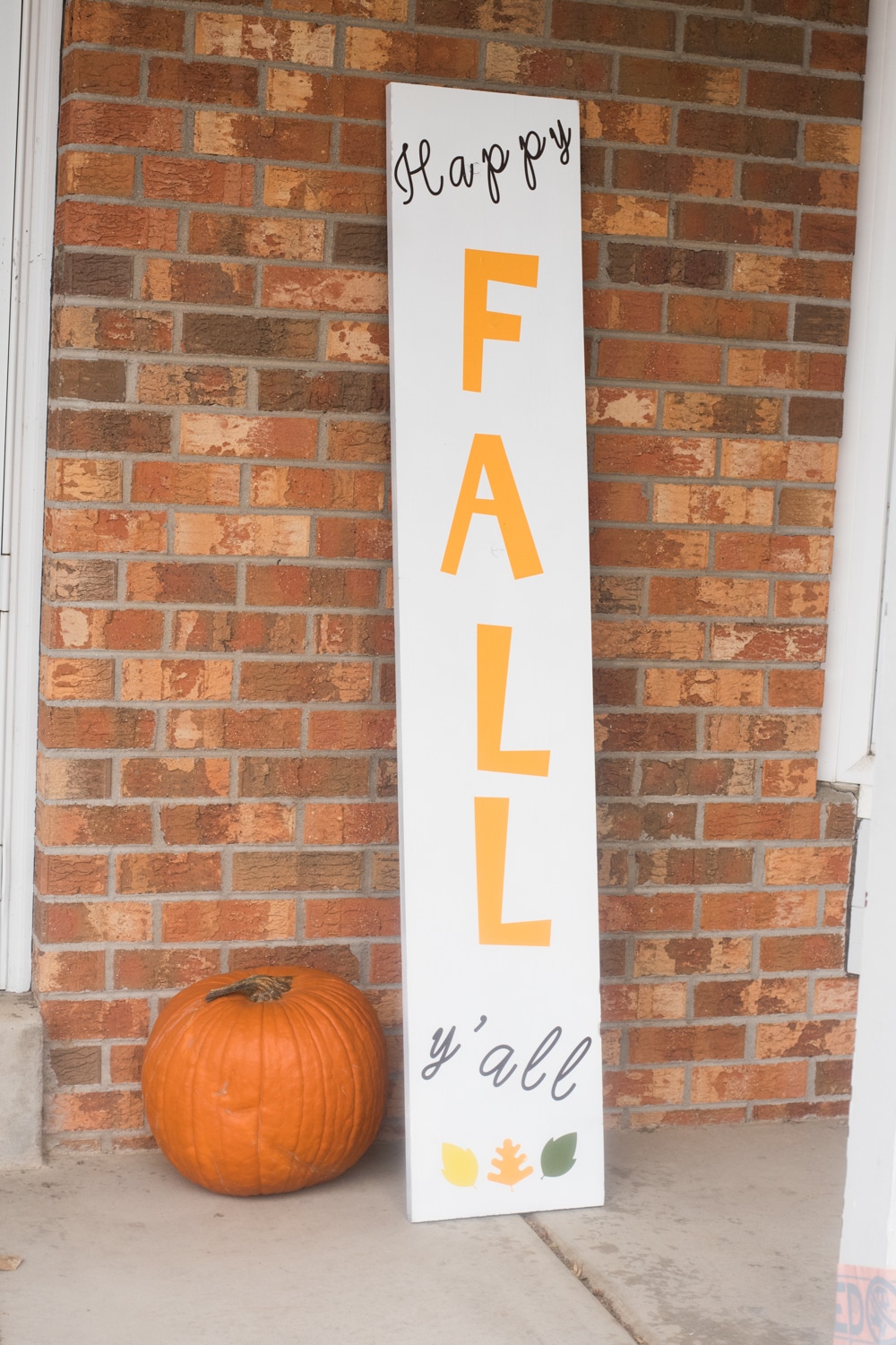Fall poster on a brick building