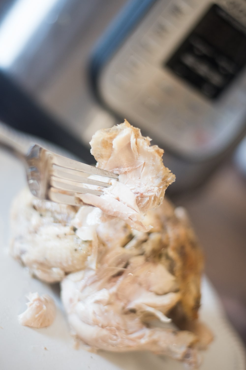 A close up of a plate of food, with Chicken and Cornish game hen