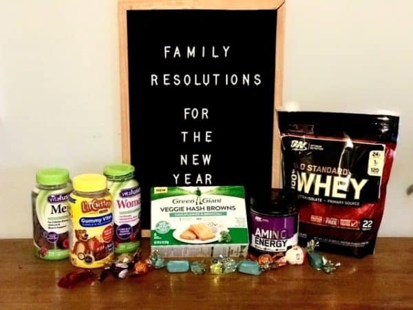 Food products on display on a table