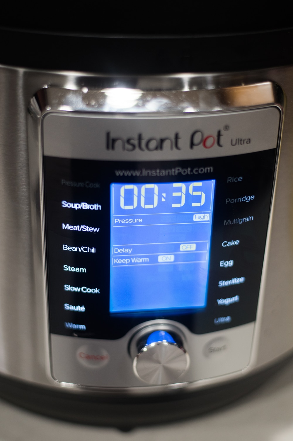 A close up of an instant pot