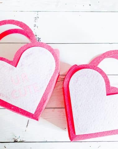 A close up of heart shaped pieces of paper