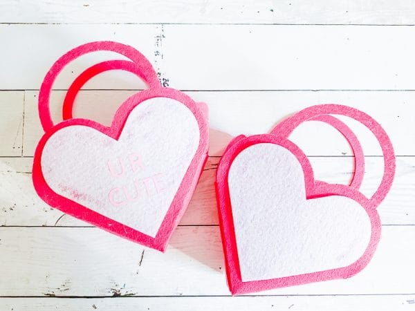 A close up of heart shaped pieces of paper