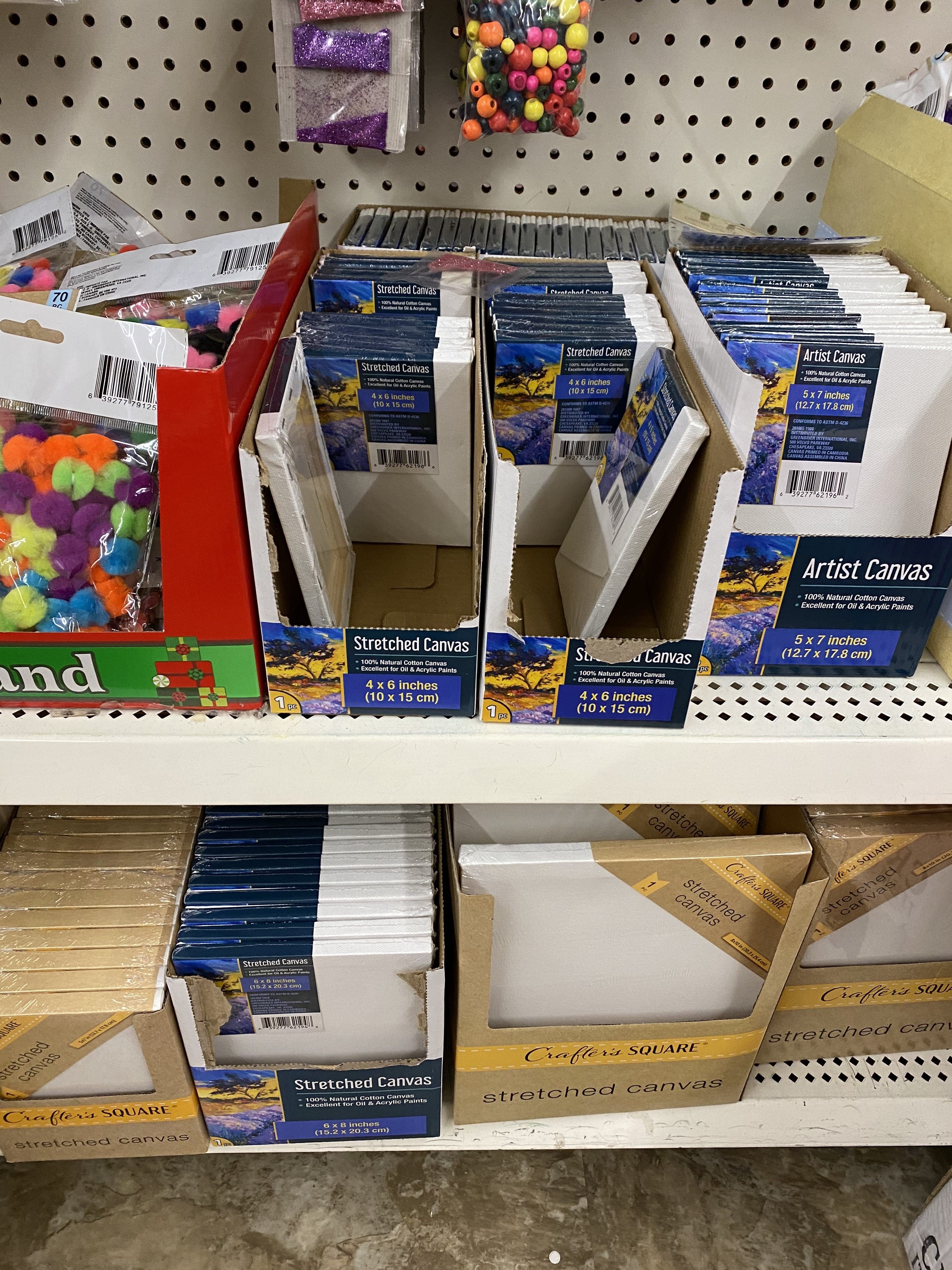 Products displayed on Dollar Tree store
