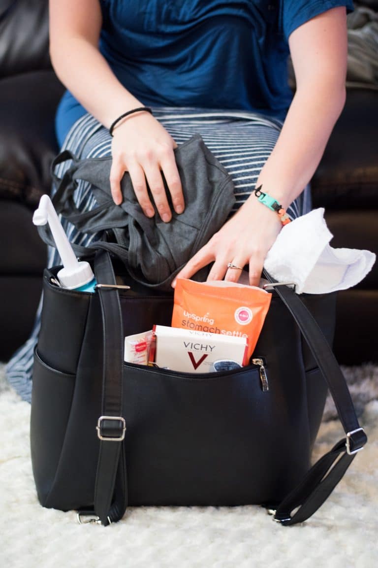 A bag, stuffed with books and other things