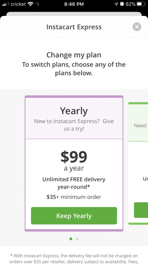 Instacart membership details