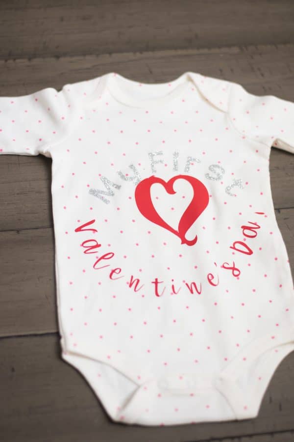 Baby's First Valentine's Day onesie