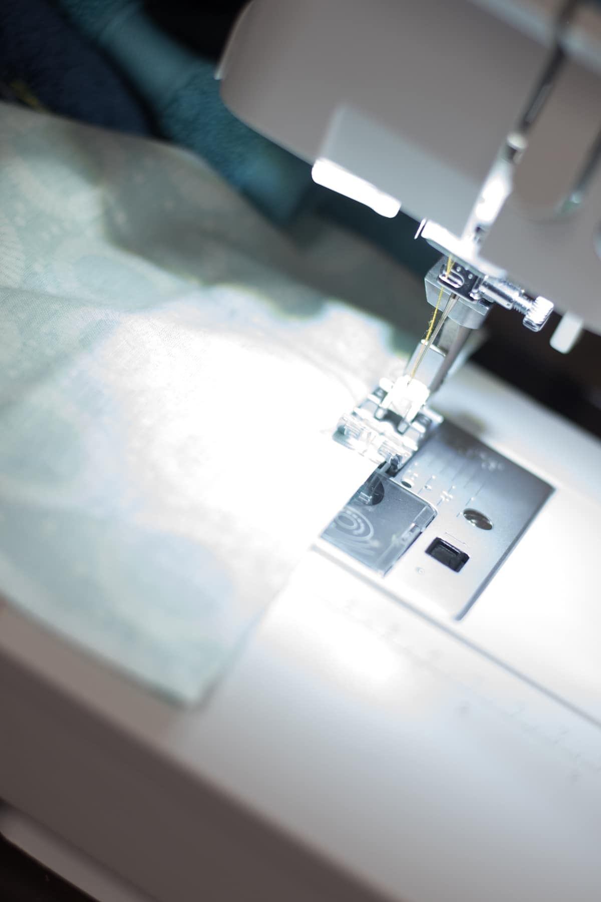 Face mask being sewed