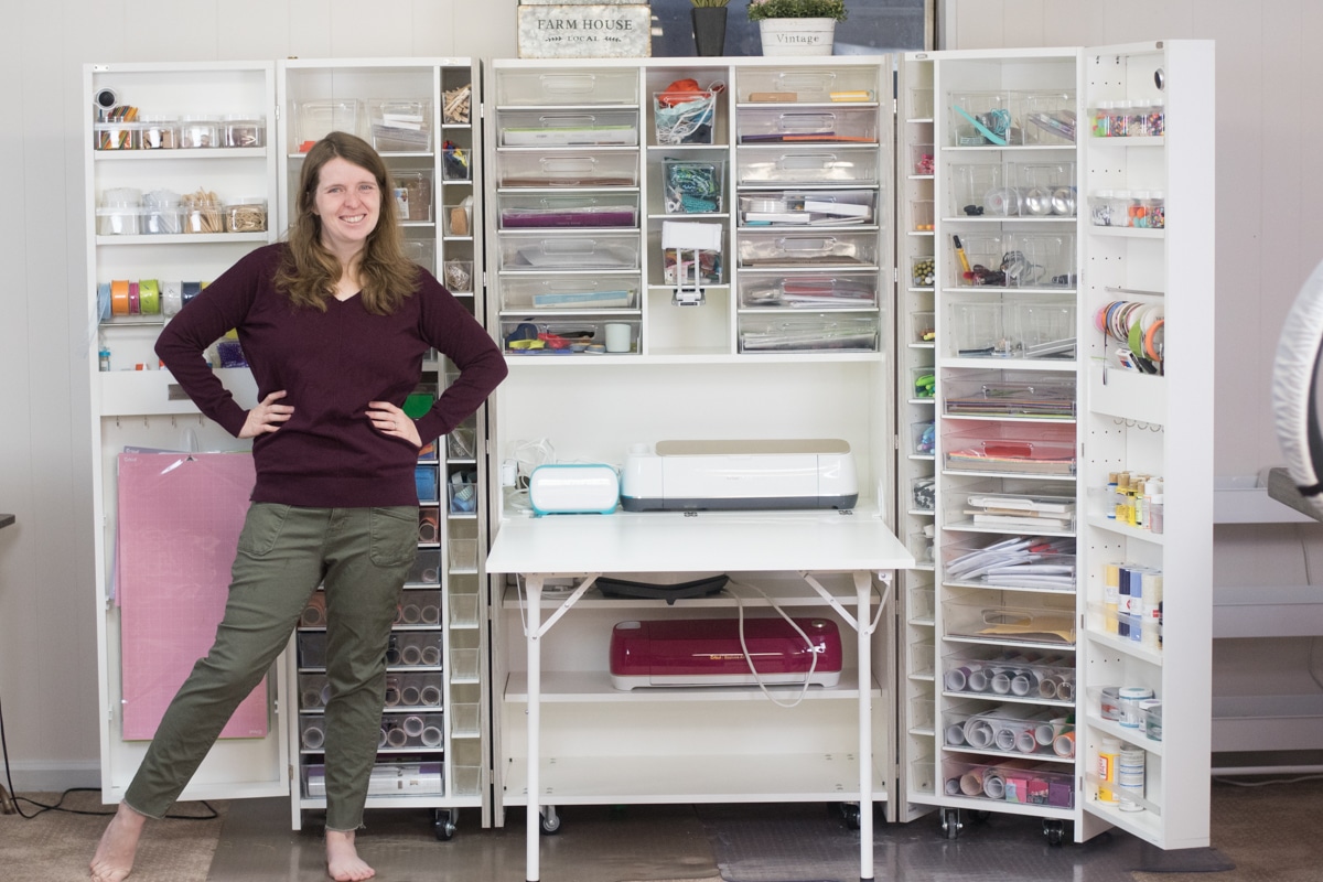 woman standing in front of dreambox