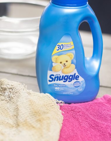 Snuggle Detergent Liquid on a table