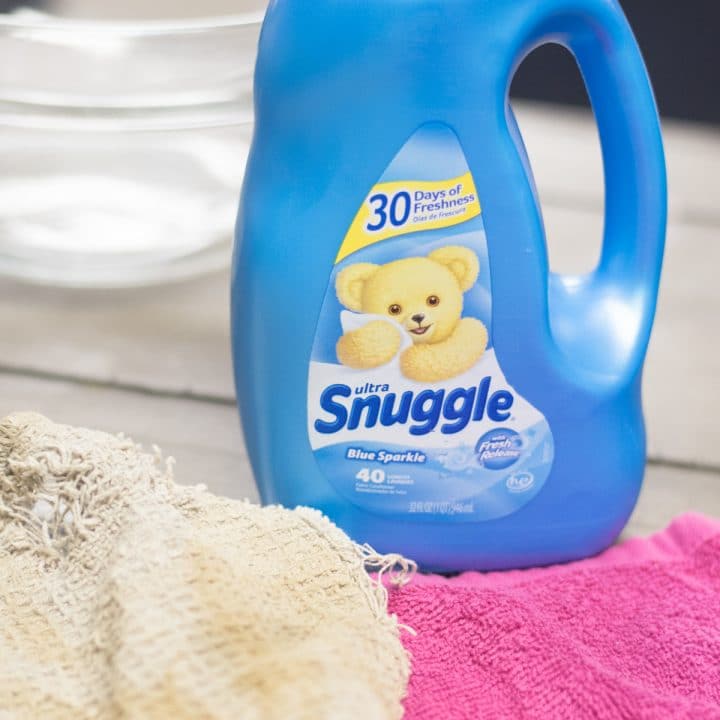 Snuggle Detergent Liquid on a table