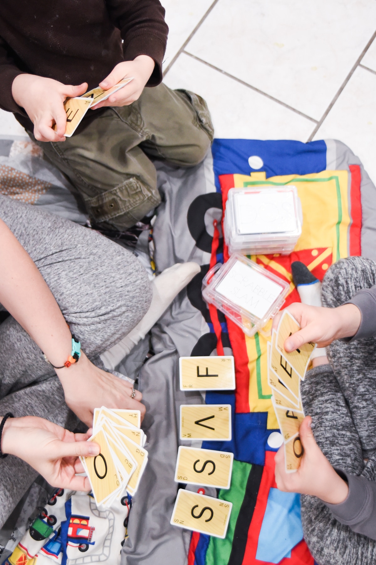 two people playing a card game