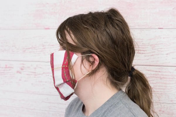 towel face mask with rubber band