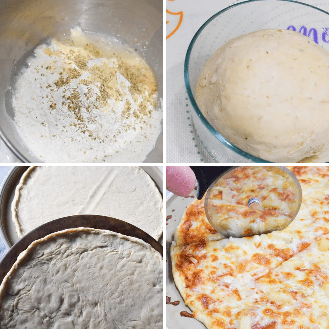 step by step instructions for sourdough crust