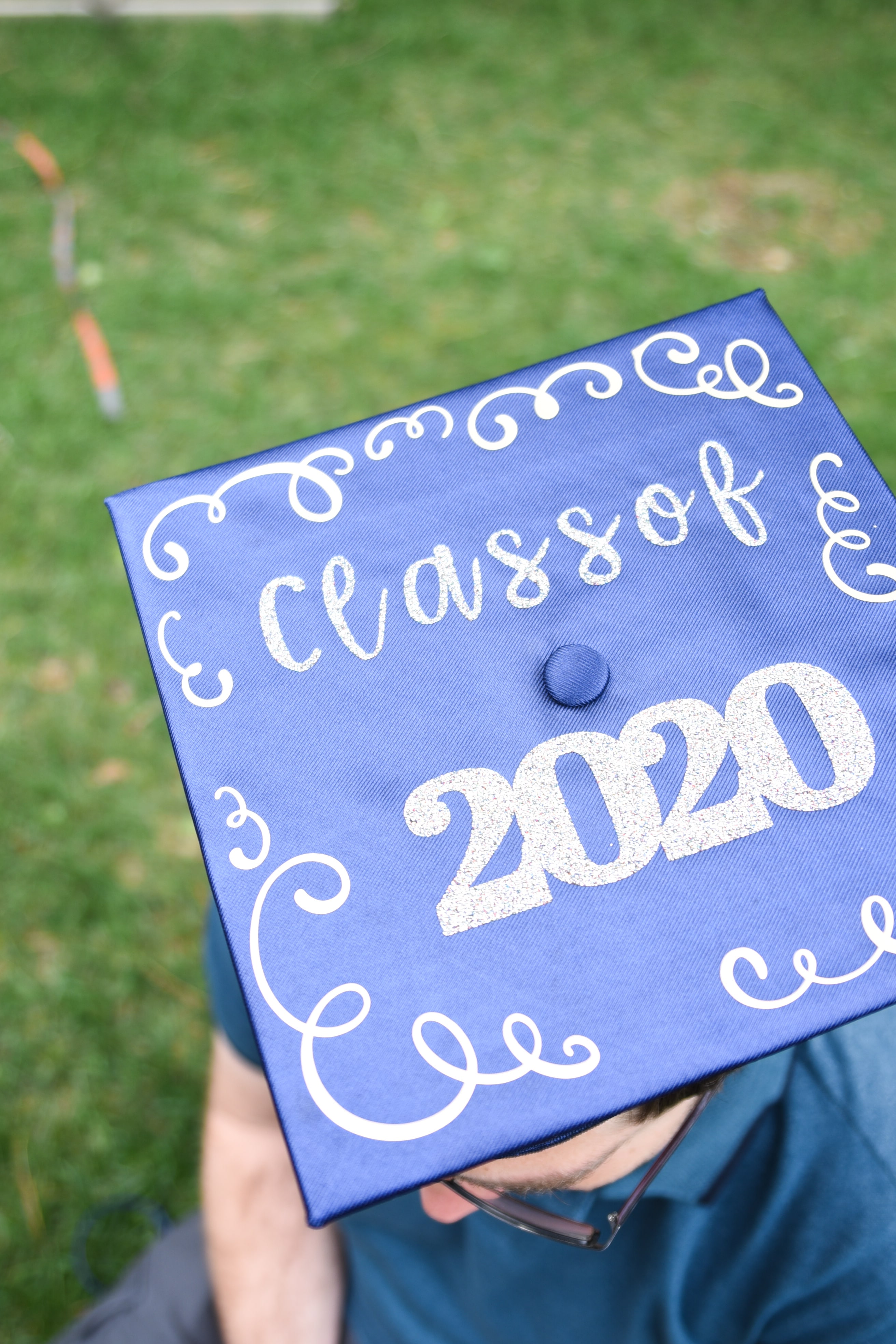 How To Decorate A Graduation Cap With Vinyl Cricut Tutorial Clarks Condensed