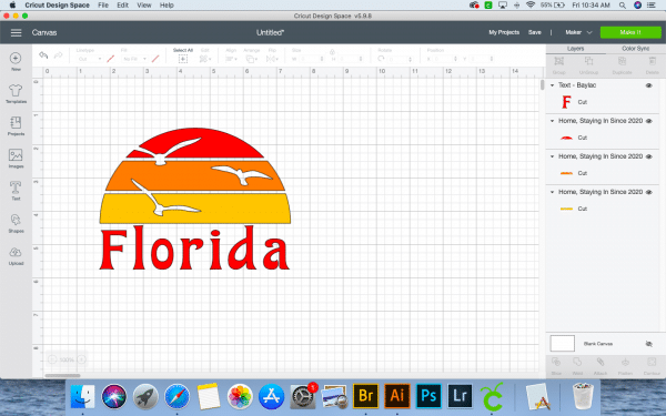 screenshot of design space with Florida