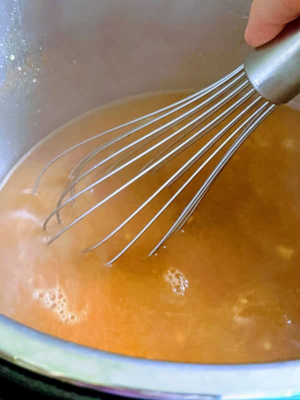 gravy in instant pot with whisk