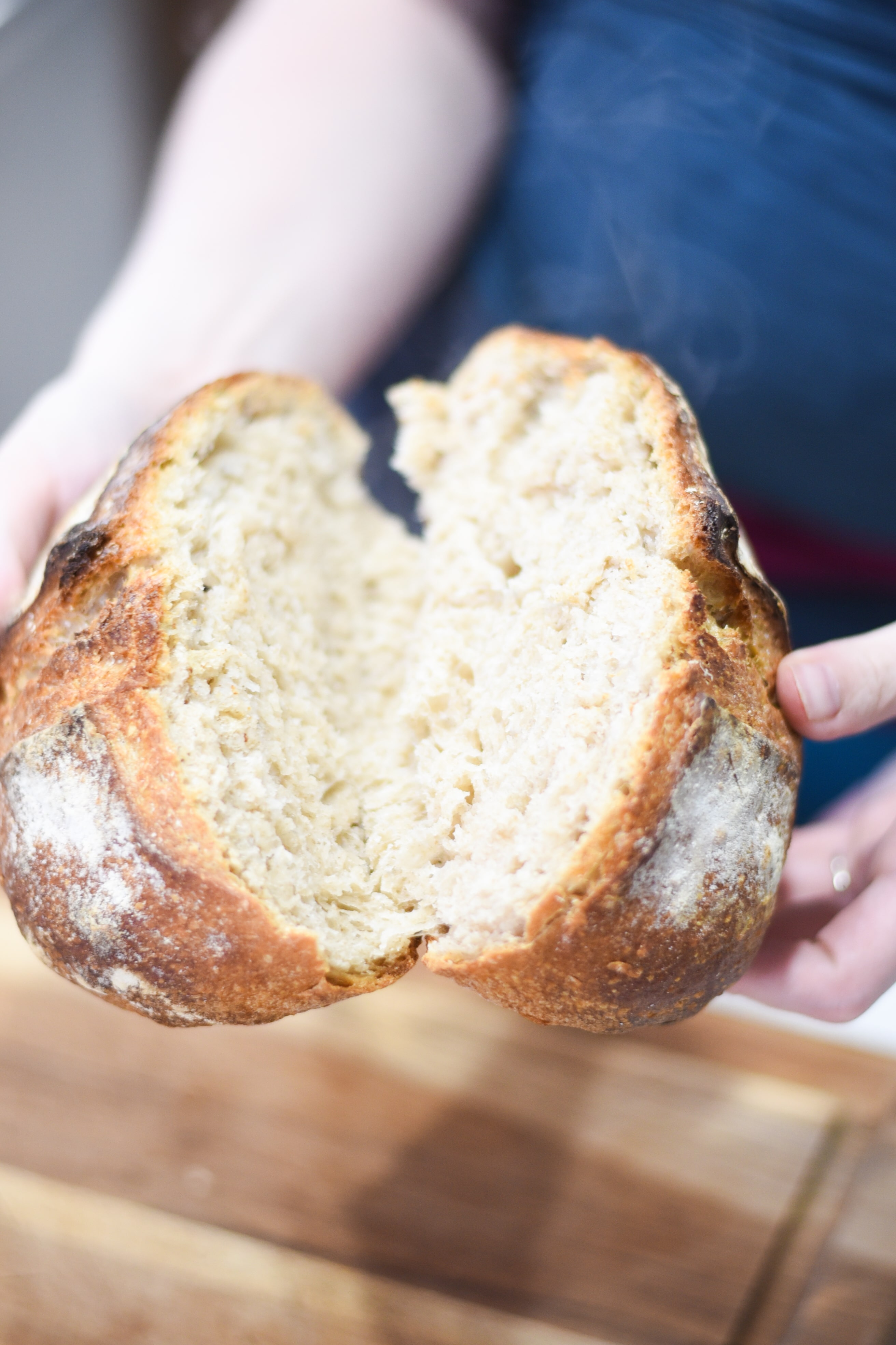 inside of sourdough bread