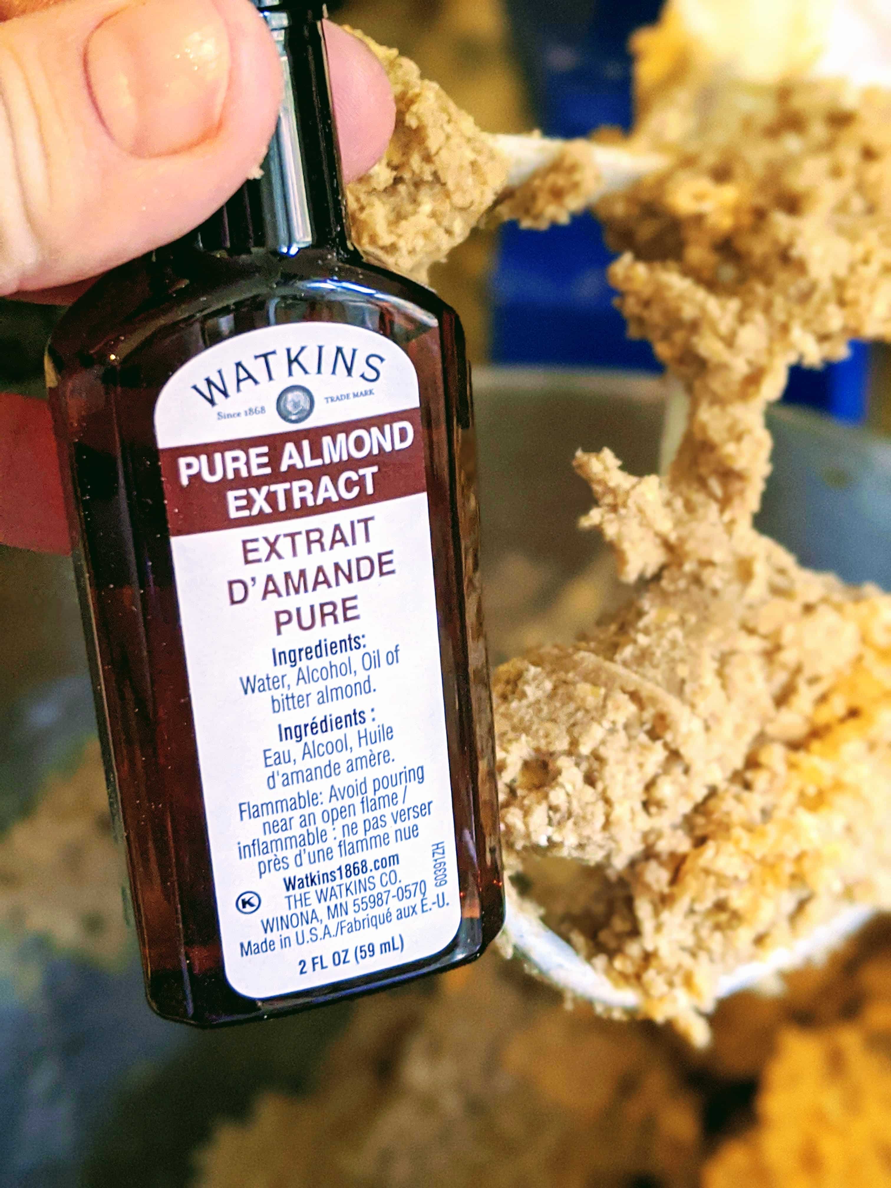 closeup of almond extract