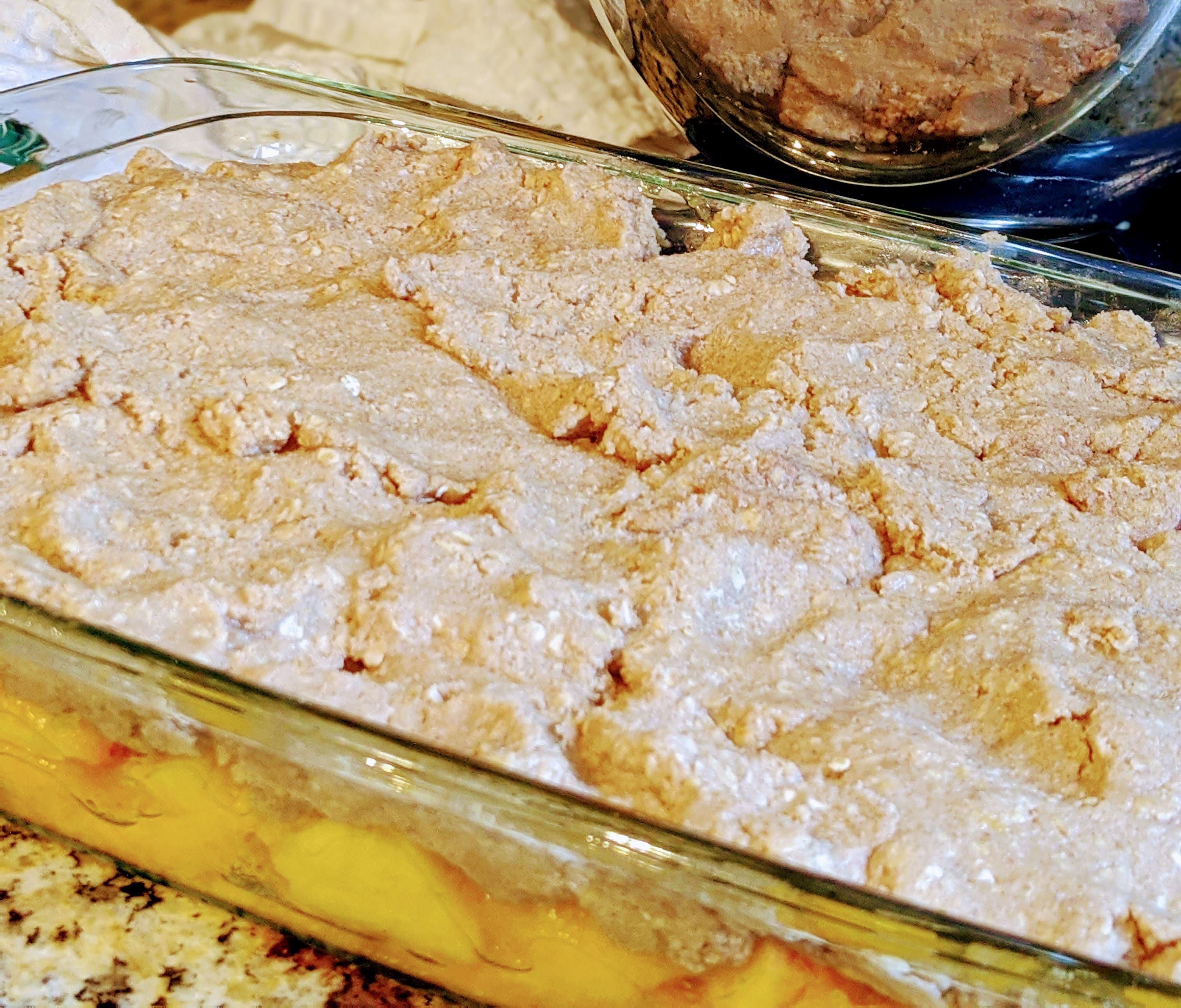 cooked peach crisp