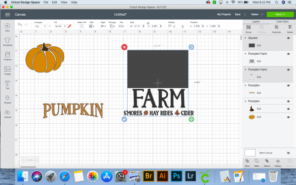 Cricut Design Space Slice an image step 2