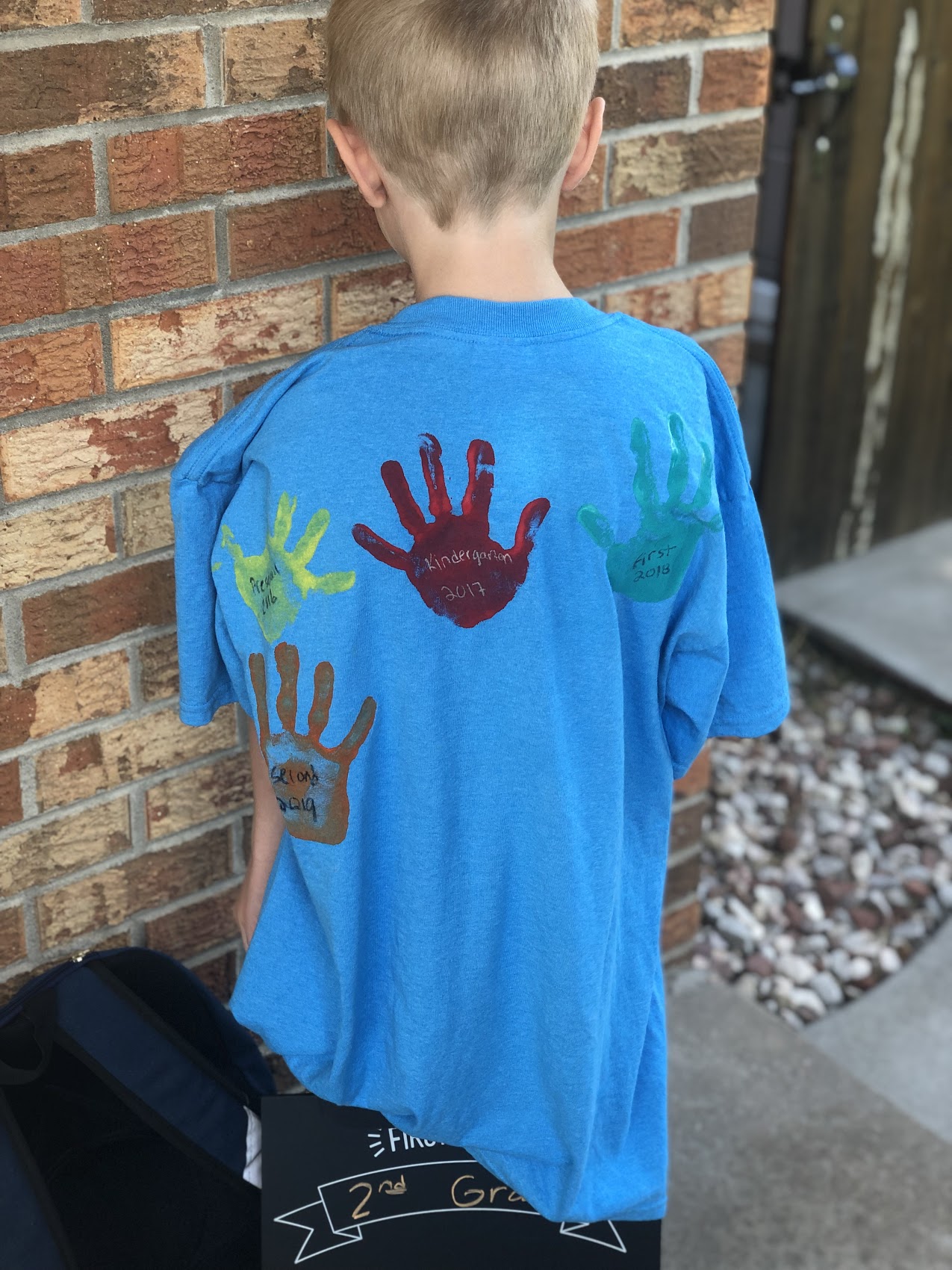 hand print shirt for back to school