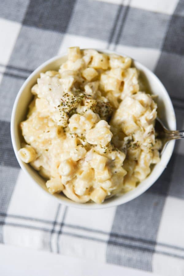 bowl of instant pot creamy chicken 