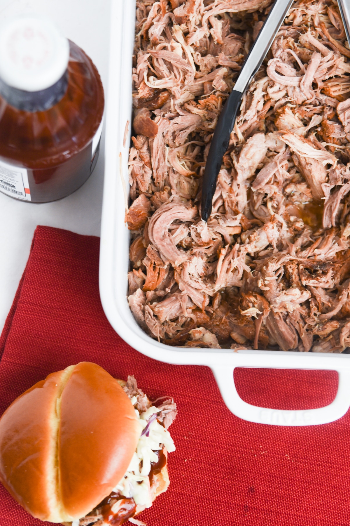 Instant Pot Pulled pork in serving dish