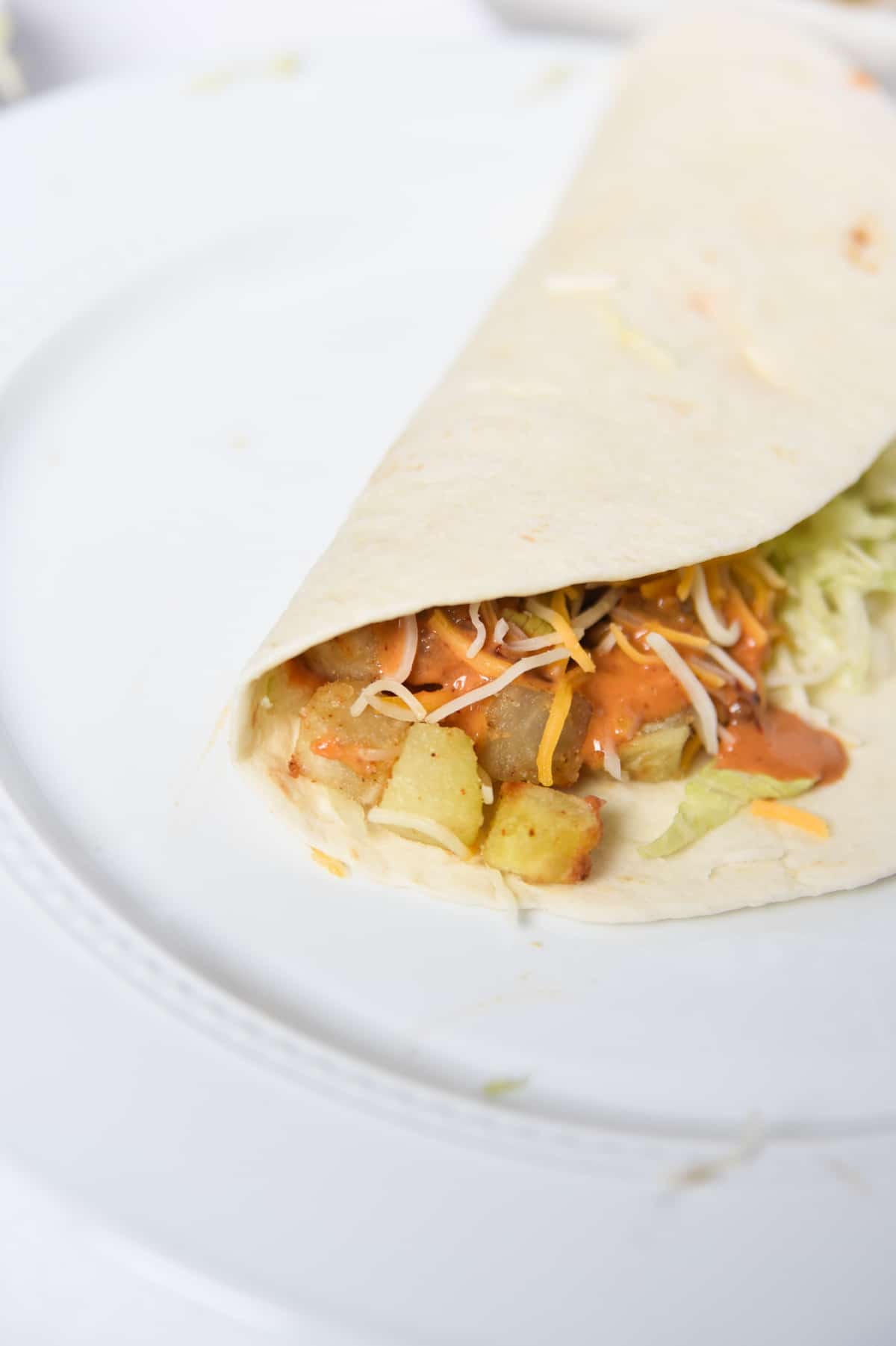 Copy Cat Taco Bell Spicy Potato Soft Taco and Spicy Chipotle Sauce