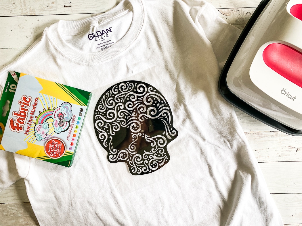 Cricut EasyPress 2 Skull HTV Fabric Markers