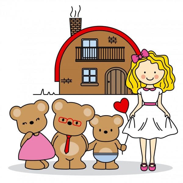goldilocks and the three bears illustration