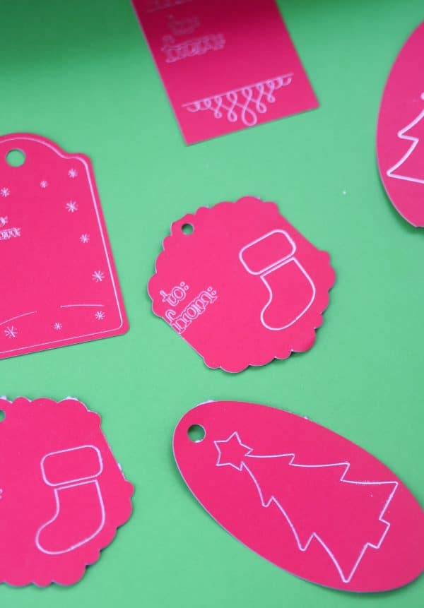 cricut christmas tags