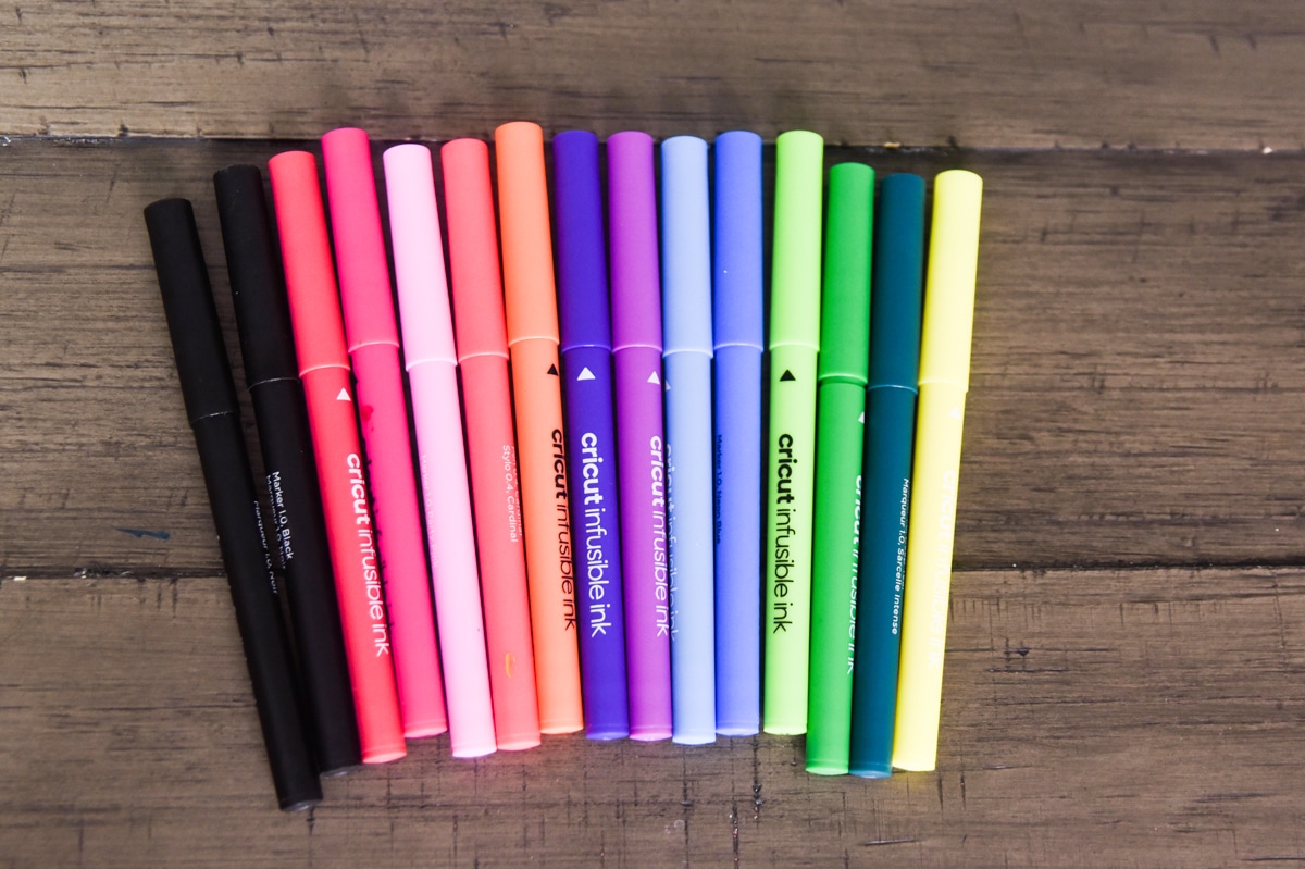 a variety of cricut infusible ink pens