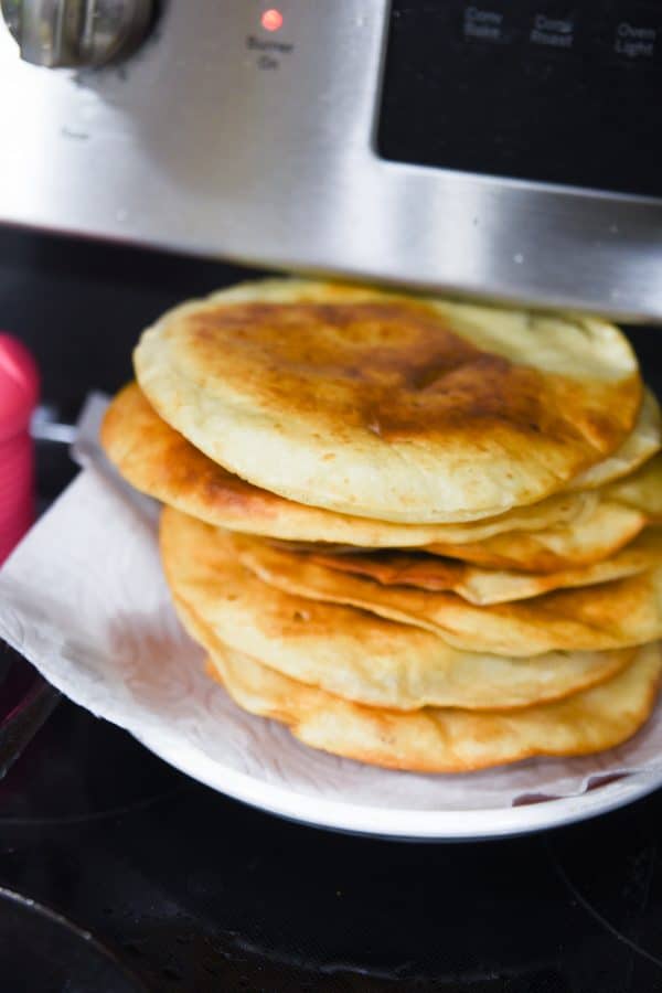 fried tortillas for mexican pizza