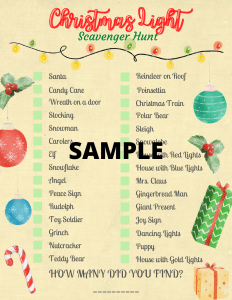 christmas light scavenger hunt