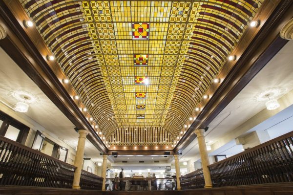 Hotel Boulderado Lobby Stained Glass Ceiling