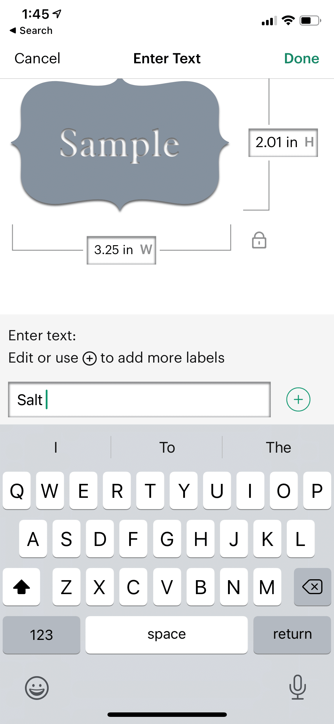 adding text to label