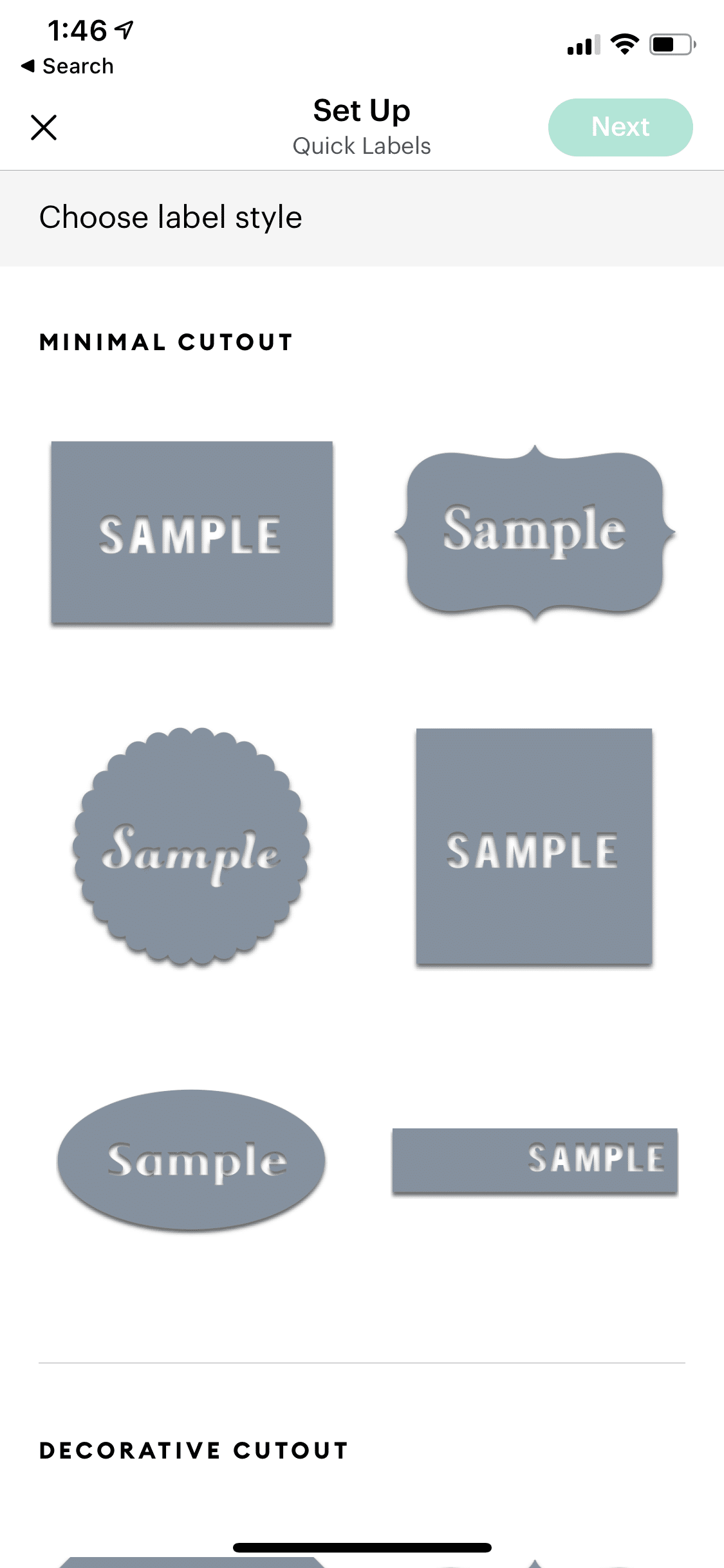 cricut joy instant labels style
