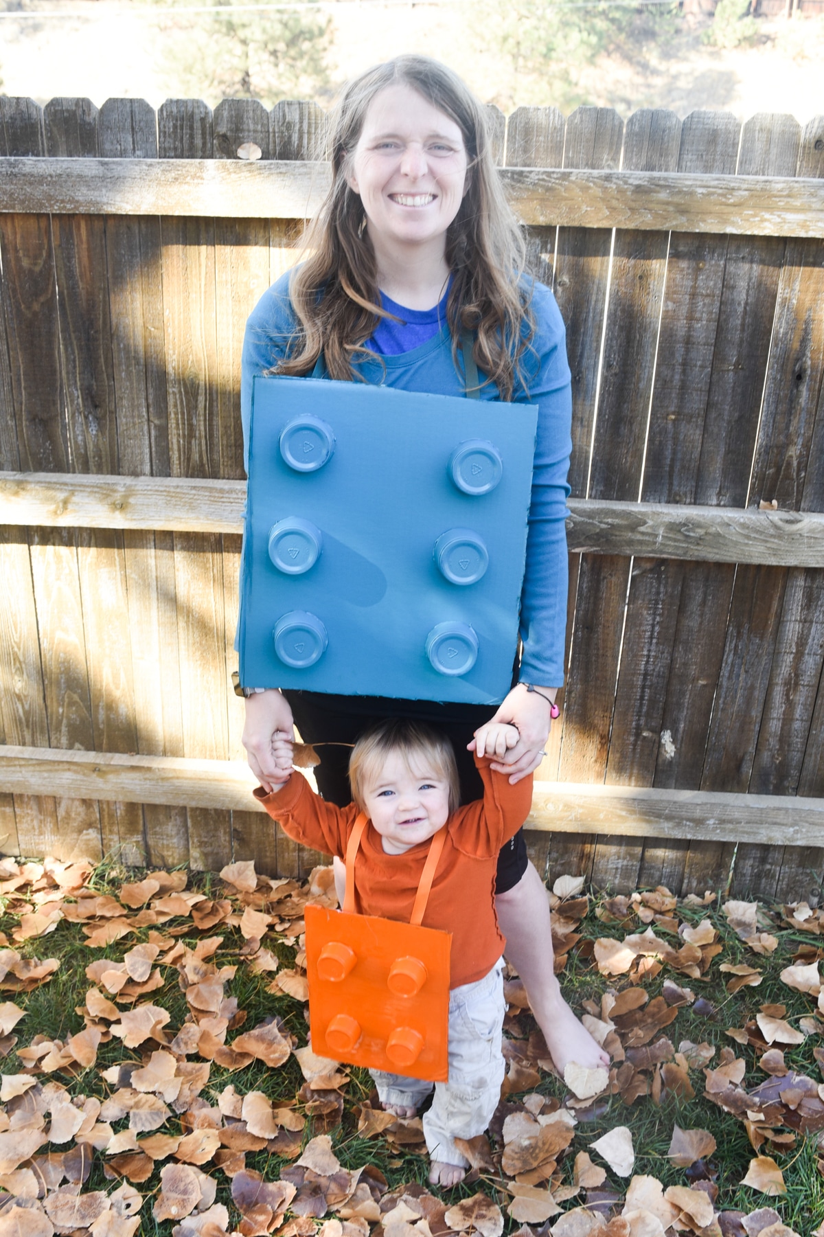 DIY LEGO Costume - mom and son