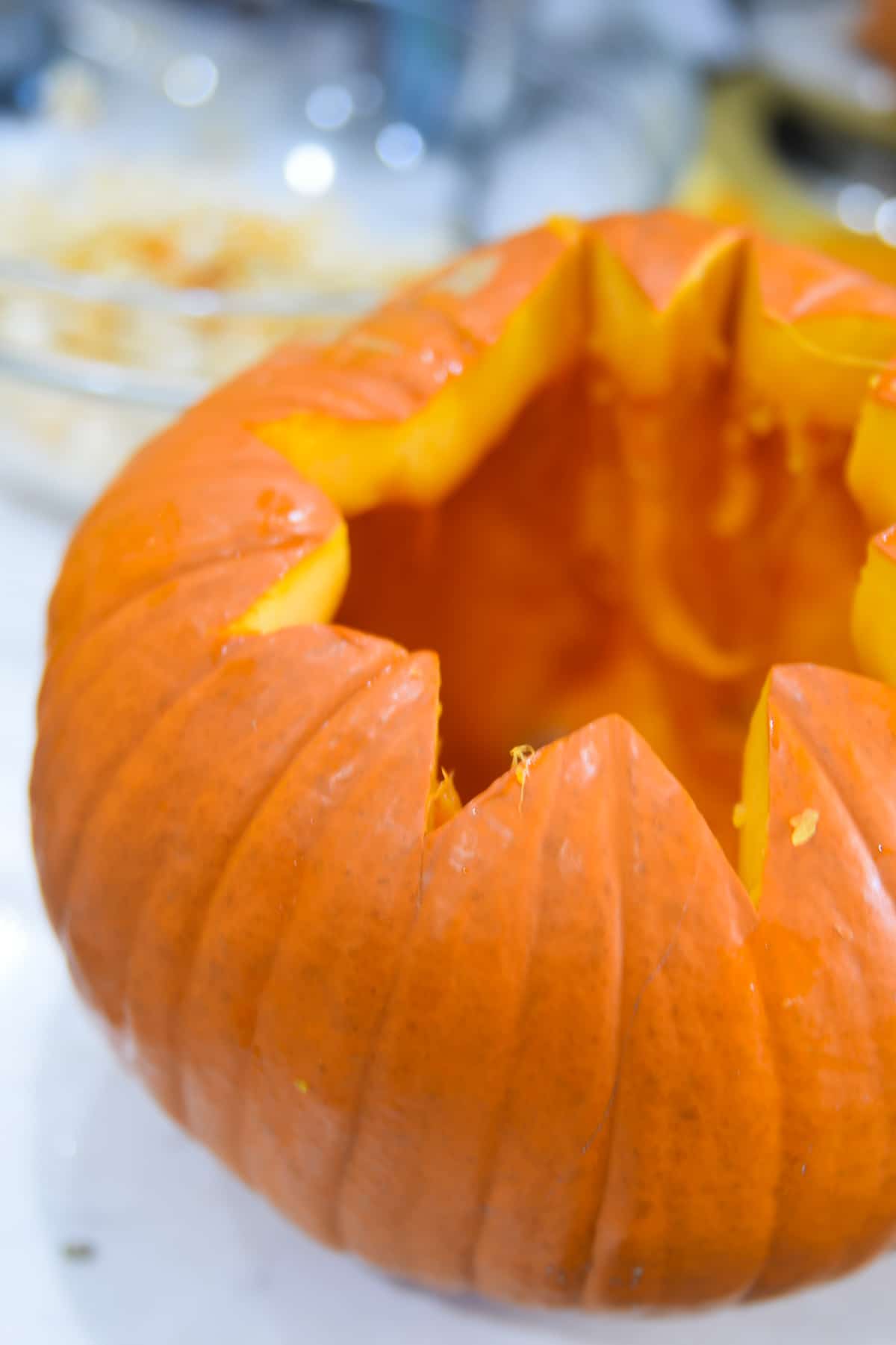 pumpkin with top cut of