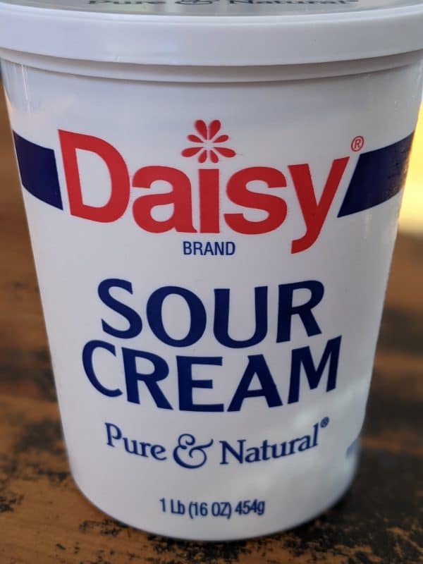 container of sour cream 
