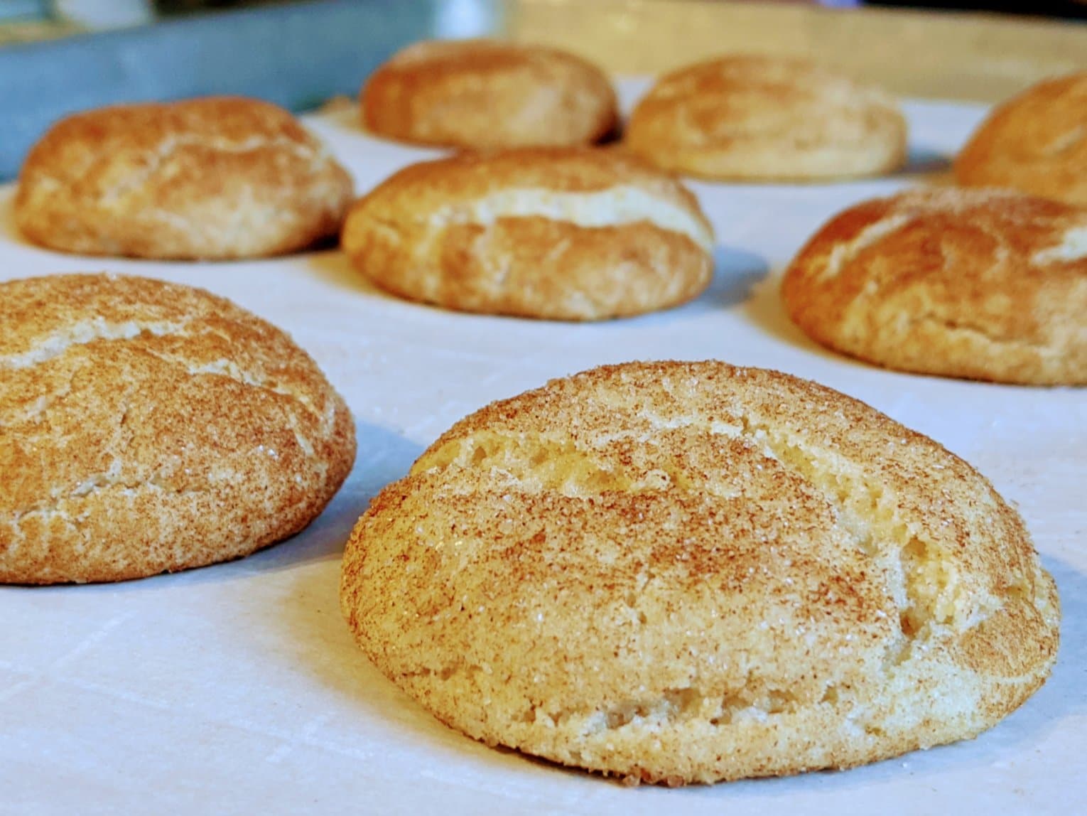 sugar cookies in the oven