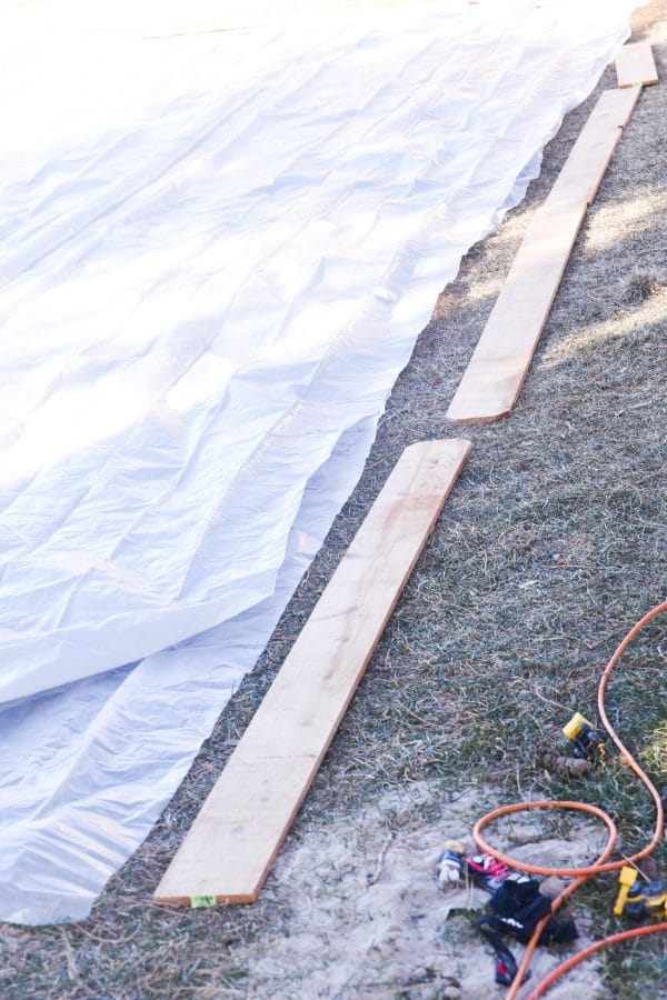 wood slats for backyard ice rink