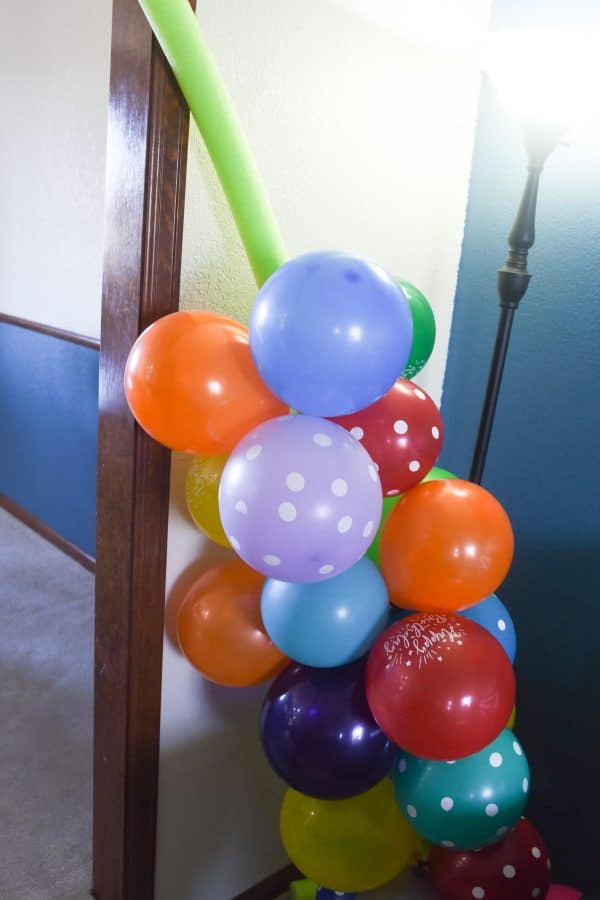 balloon arch in progress